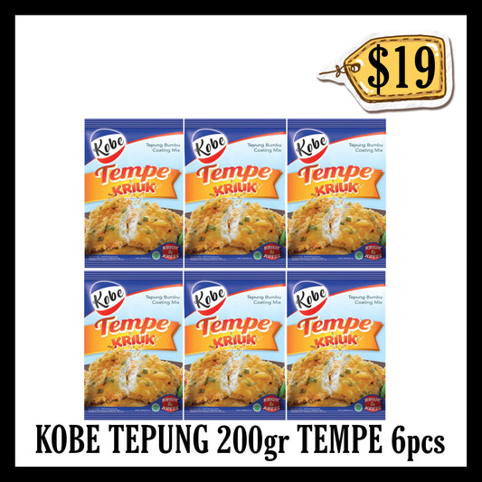 Kobe Tepung Tempe 200gr 6pcs (BBD 03 OCT 2027)