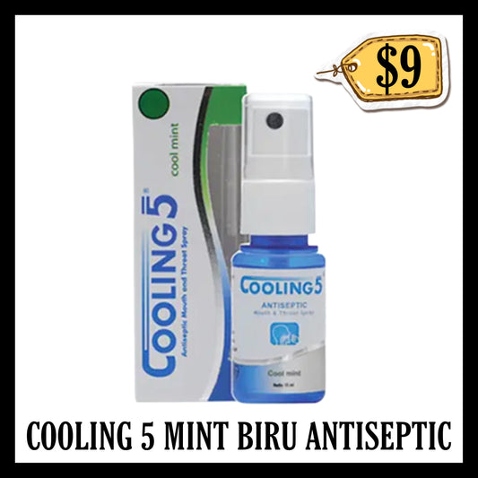 Cooling 5 Mint Antiseptic Mouth Spray (BB END NOV 2027)