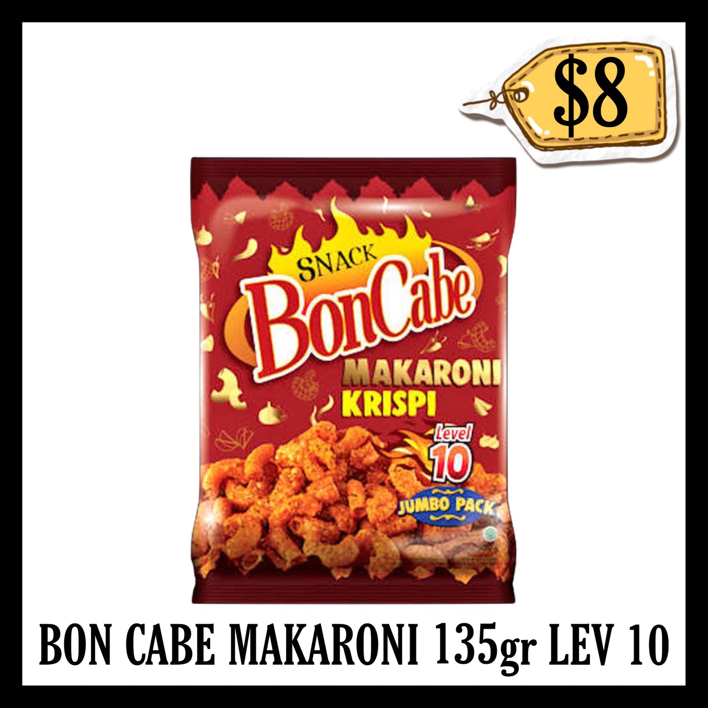 Bon Cabe Makaroni 135gr Level 10 (BBD END FEB 2027)