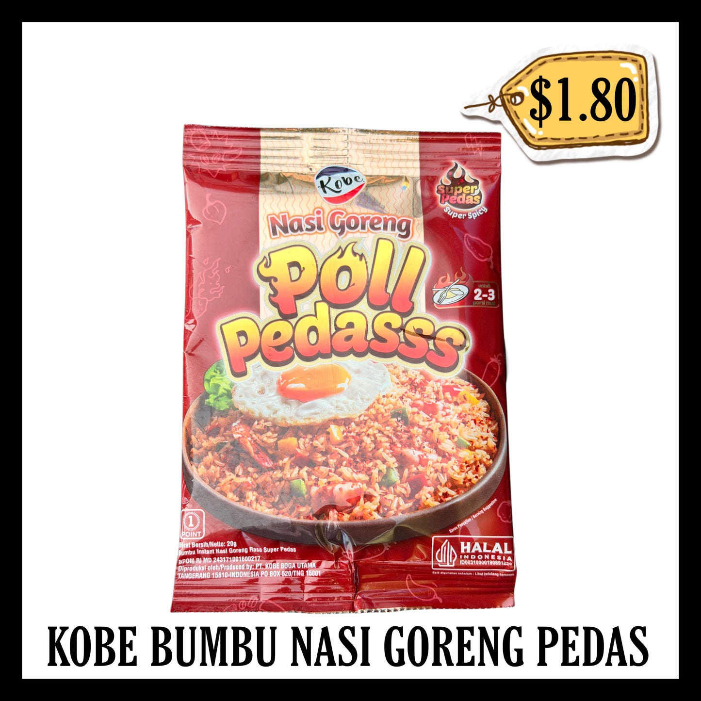 Kobe Bumbu Nasi Goreng Pedas (BBD 09 APR 2028)