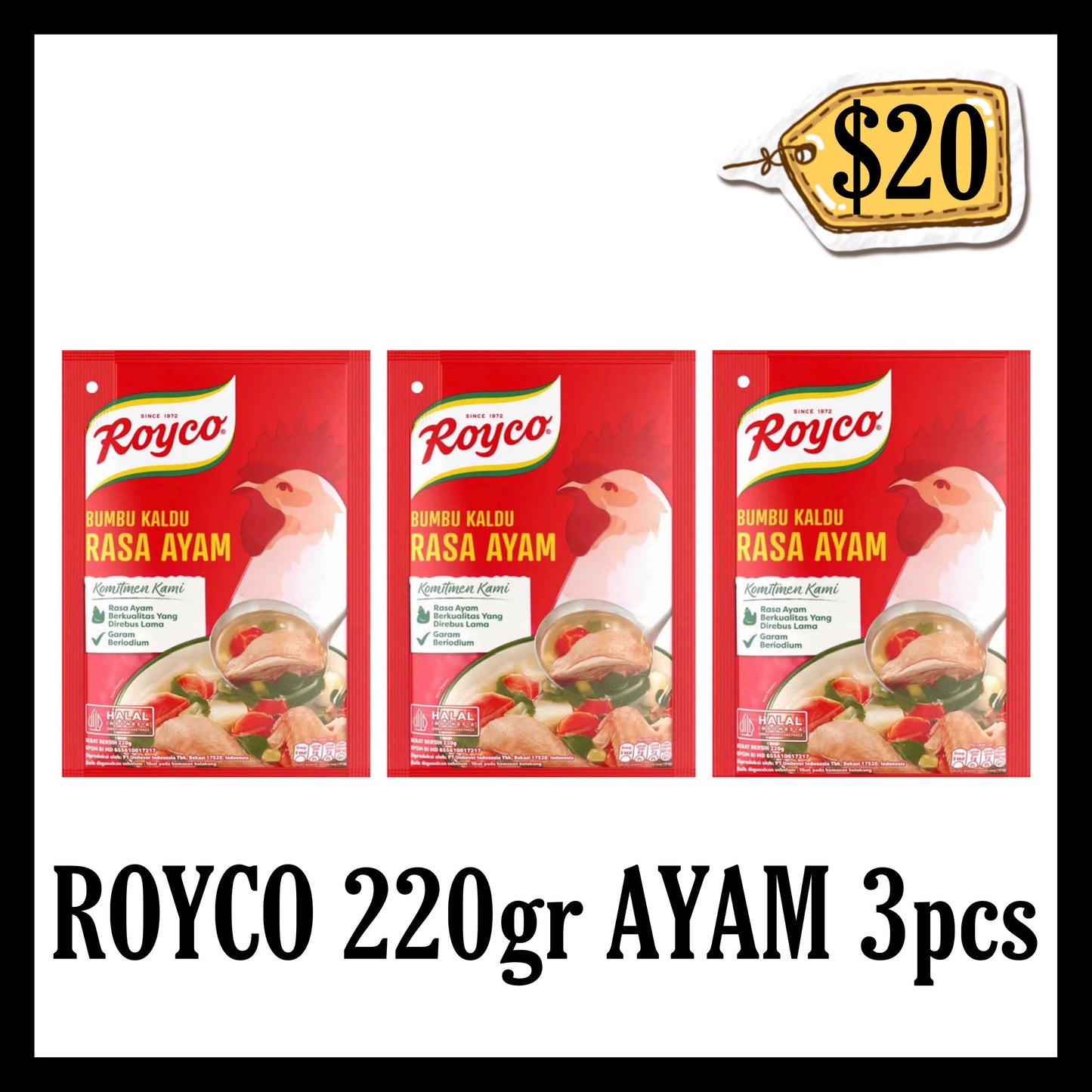 Royco 220gr Ayam Bundle 3pcs (BBD 29 NOV 2026)