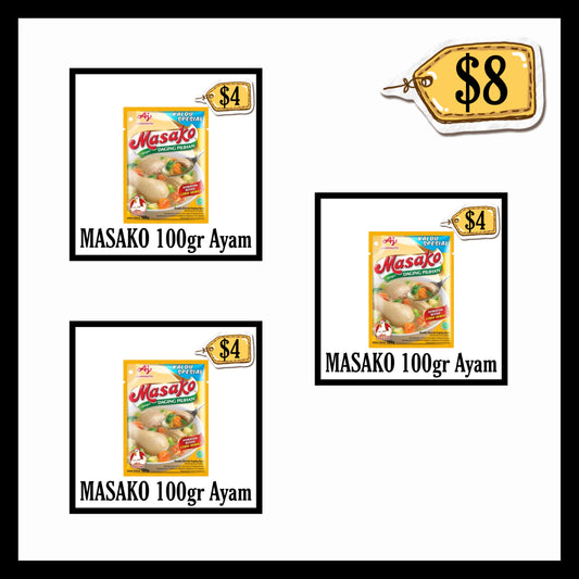 Masako 100gr Ayam (BUY 2 GET 1 FREE) (BBD 18 FEB 2027)