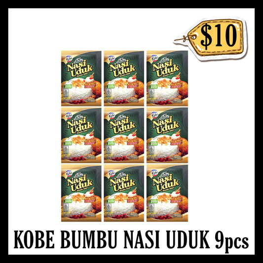 Kobe Bumbu Nasi Uduk 9pcs ($10 BUNDLE DEALS) (BBD 11 AUG 2027)