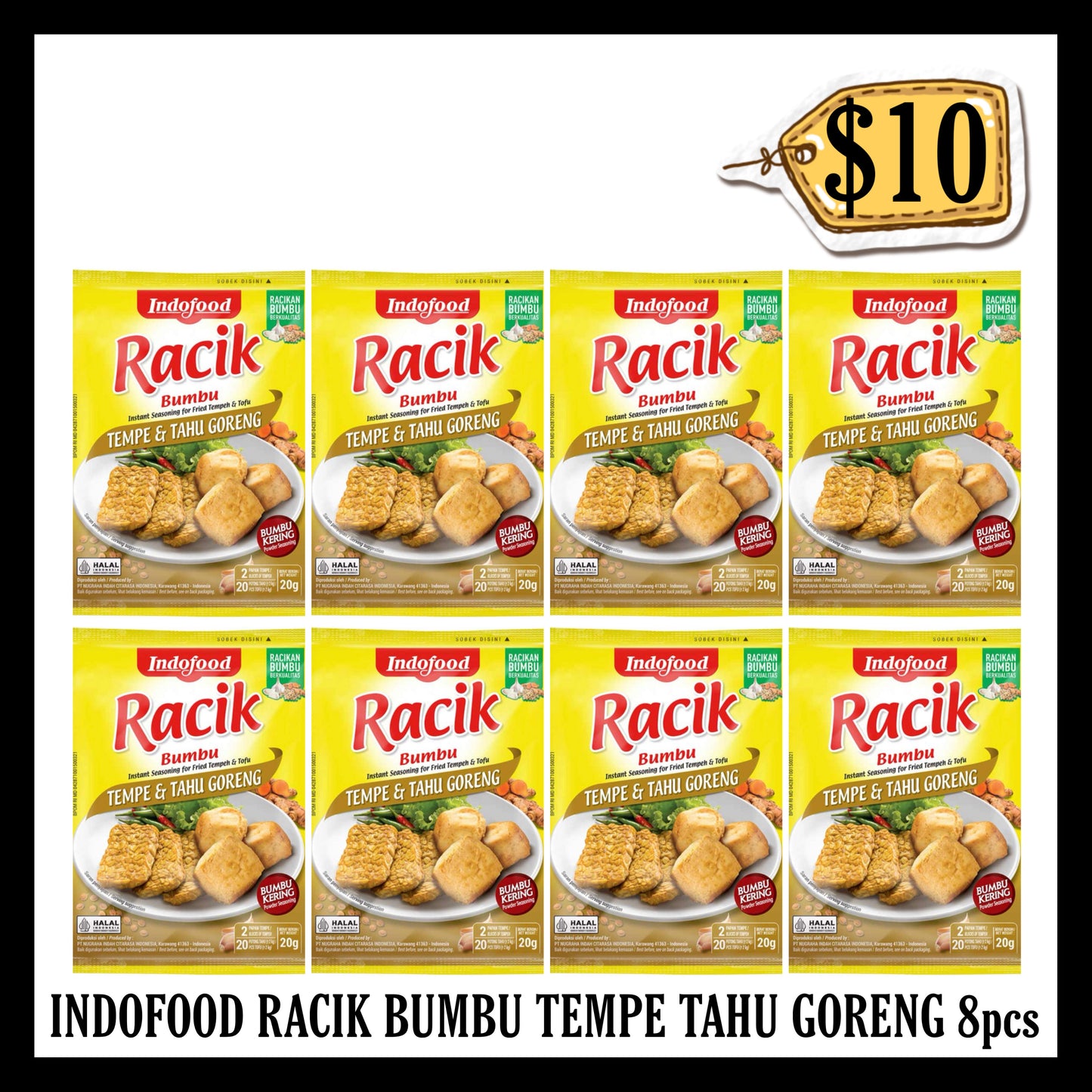 Indofood Racik Bumbu Tempe & Tahu Goreng 8pcs ($10 BUNDLE DEALS)(BBD 08 MAR 2027)