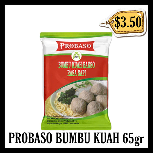 Probaso Bumbu Kuah Bakso 65gr Rasa Sapi (BBD 16 JUN 2027)