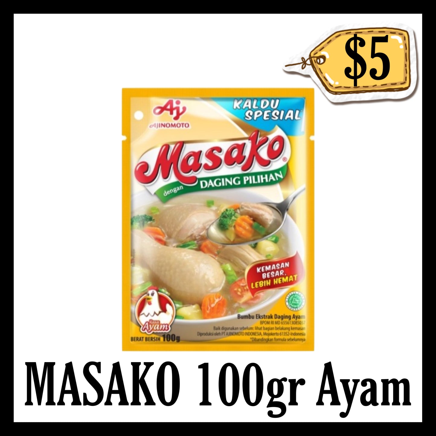 Masako 100gr Ayam (BBD 22 JUN 2026)
