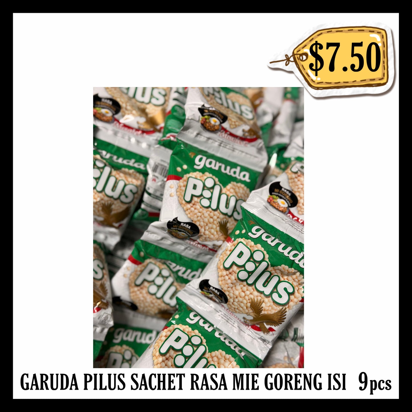 Garuda Pilus Sachet Rasa Mie Goreng isi 9pcs (BBD 23 FEB 2027)