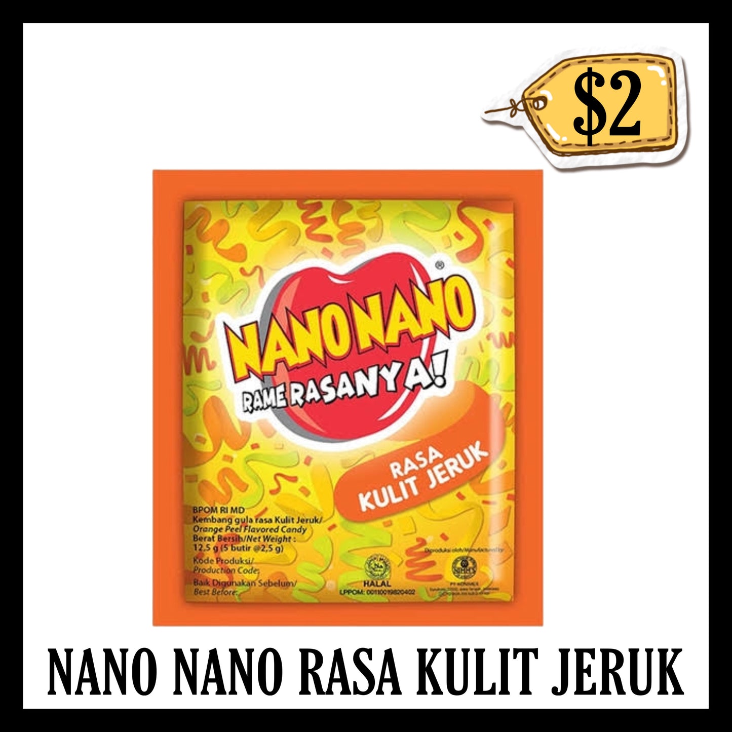 Permen Nano Nano Rasa Kulit Jeruk (BB END JAN 2027)