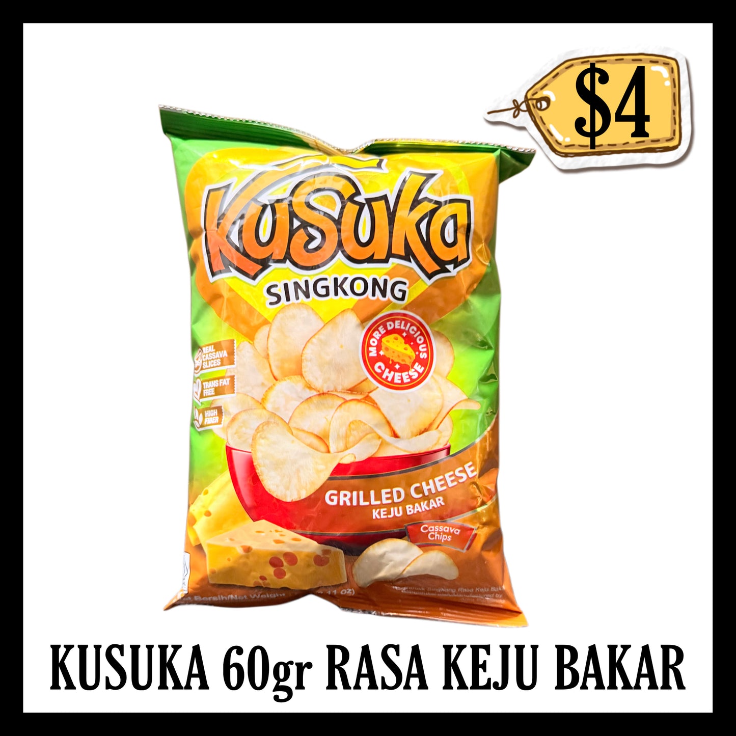 Kusuka 60gr Rasa Keju Bakar / Grilled Cheese (BBD 22 JUN 2027)