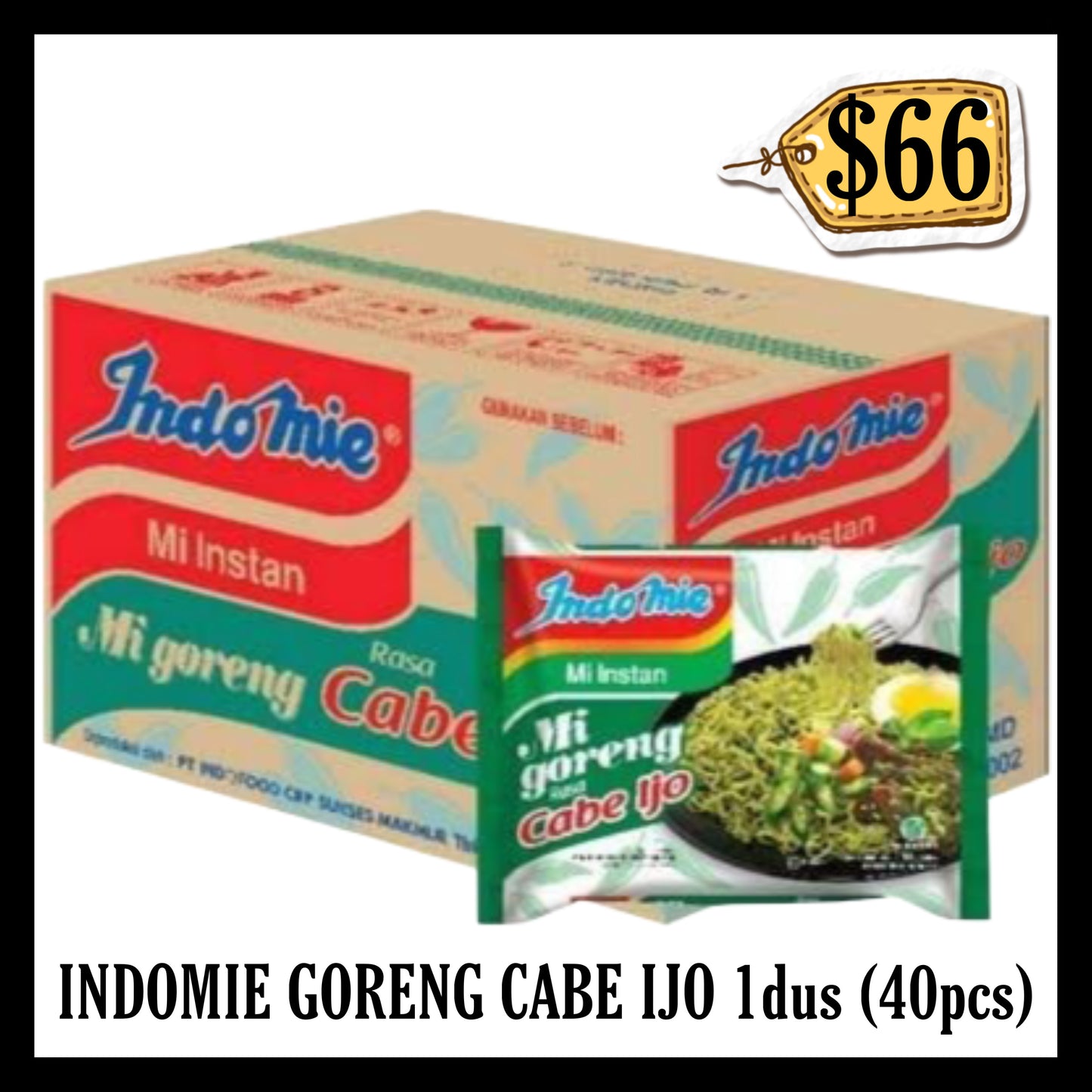 Indomie Goreng Cabe Ijo 1dus isi 40pcs (BBD 21 JAN 2027)