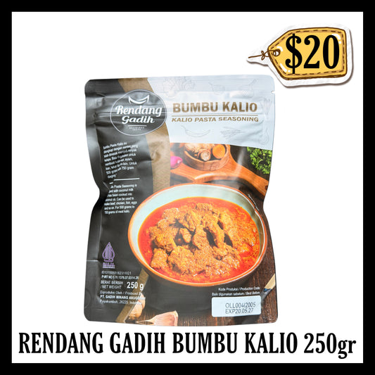 Rendang Gadih Bumbu Kalio 250gr (BBD 20 MAY 2027)