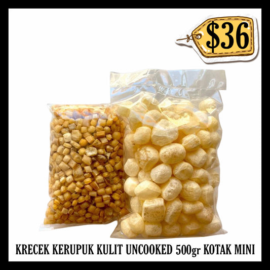 Kerupuk Kulit Mentah Krecek Rambak Uncooked 500gr Kotak Mini