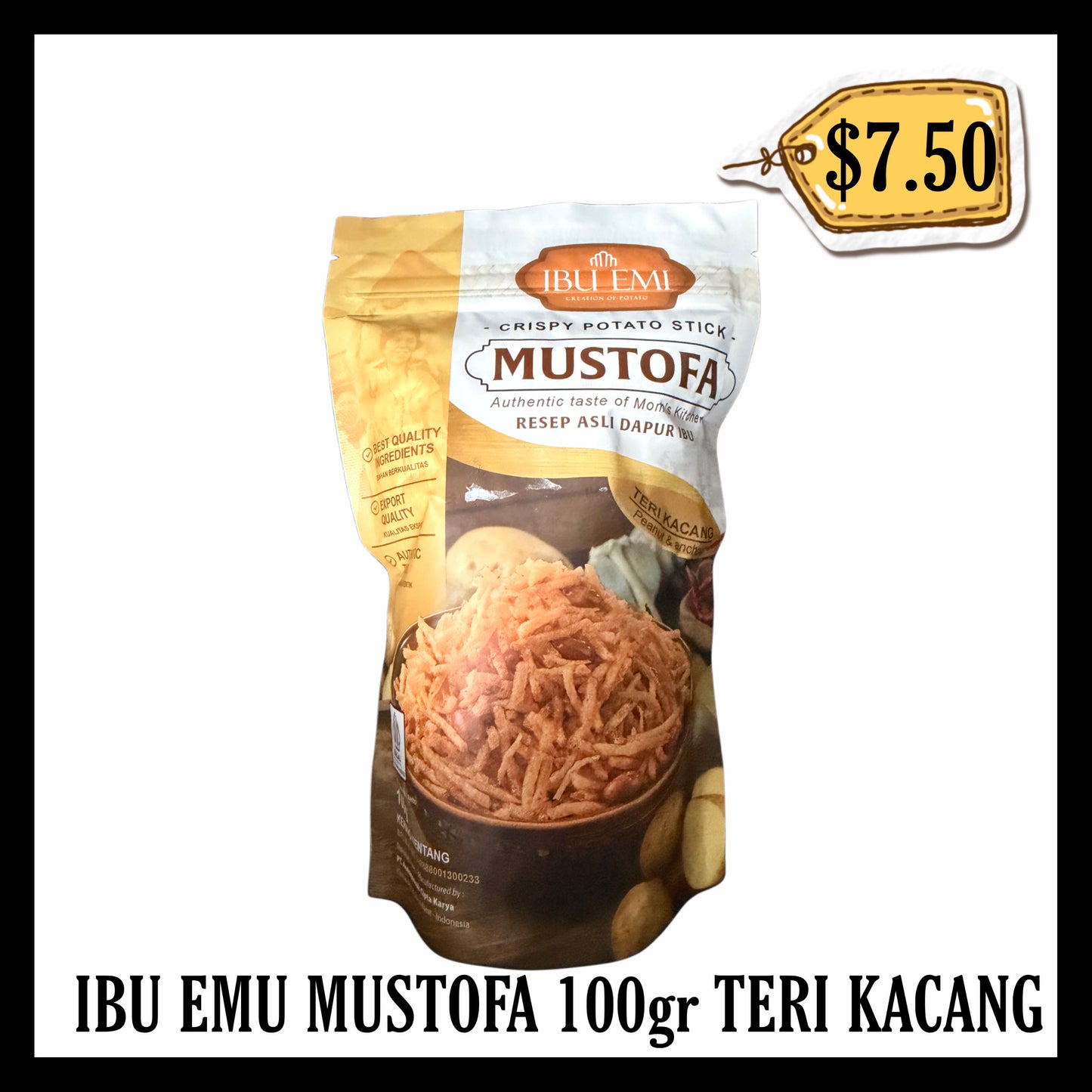 Ibu Emi Mustofa 100gr Teri Kacang (BBD 06 OCT 2027)