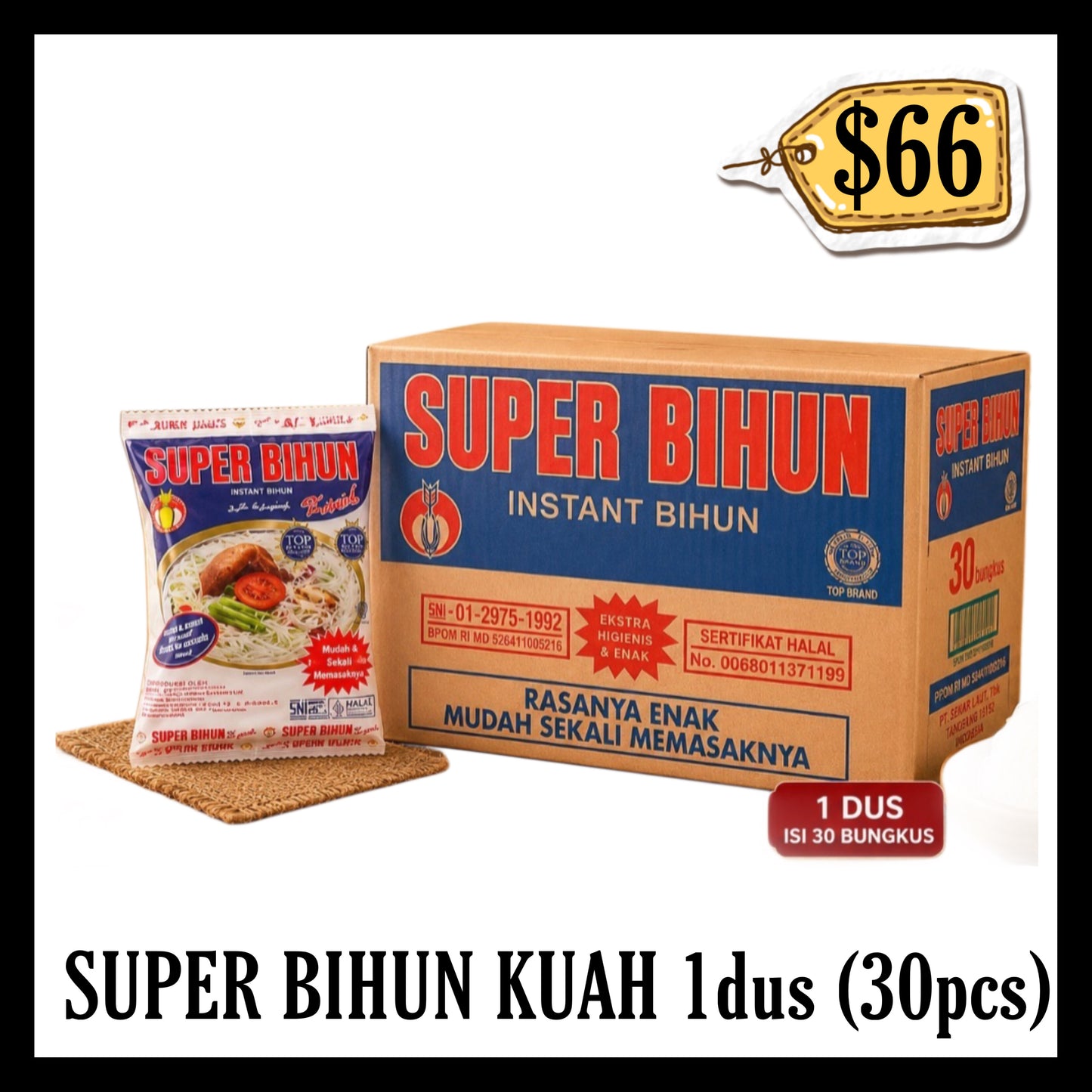 Super Bihun Kuah 1dus isi 30pcs (BBD 21 MAY 2027)