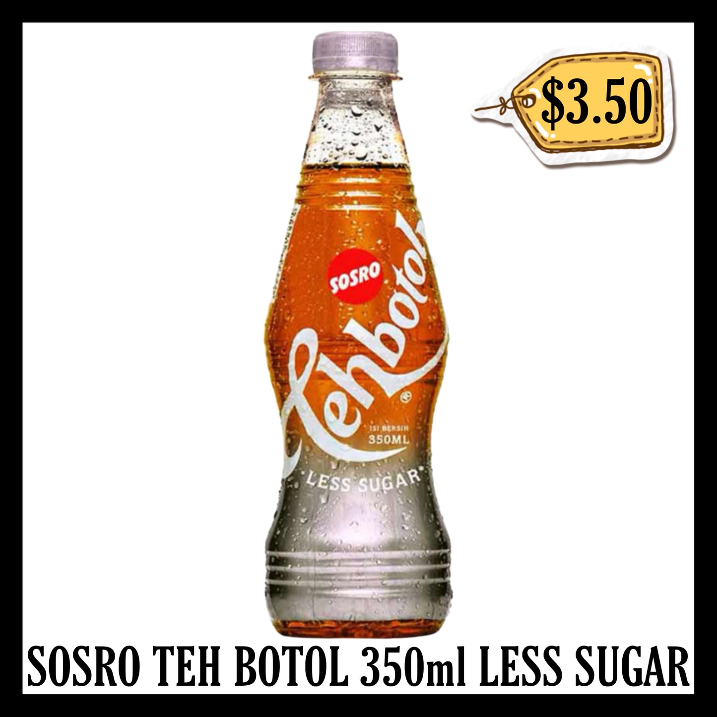 Sosro Teh Botol 350ml Less Sugar (BBD 02 MAR 2027)