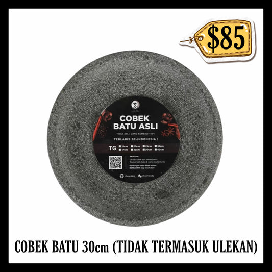 Cobek Batu Premium 30cm (Tidak Termasuk Ulekan)