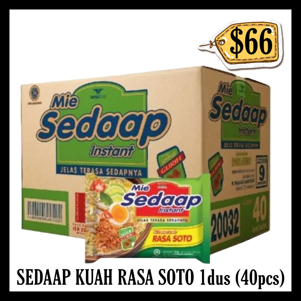 Sedaap Kuah Rasa Soto 1dus isi 40pcs (BBD 30 NOV 2026)