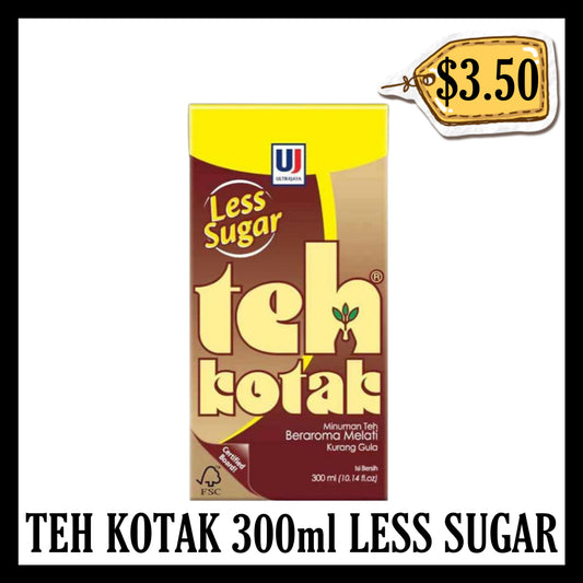 Teh Kotak 300ml Less Sugar (BBD 13 MAY 2027)