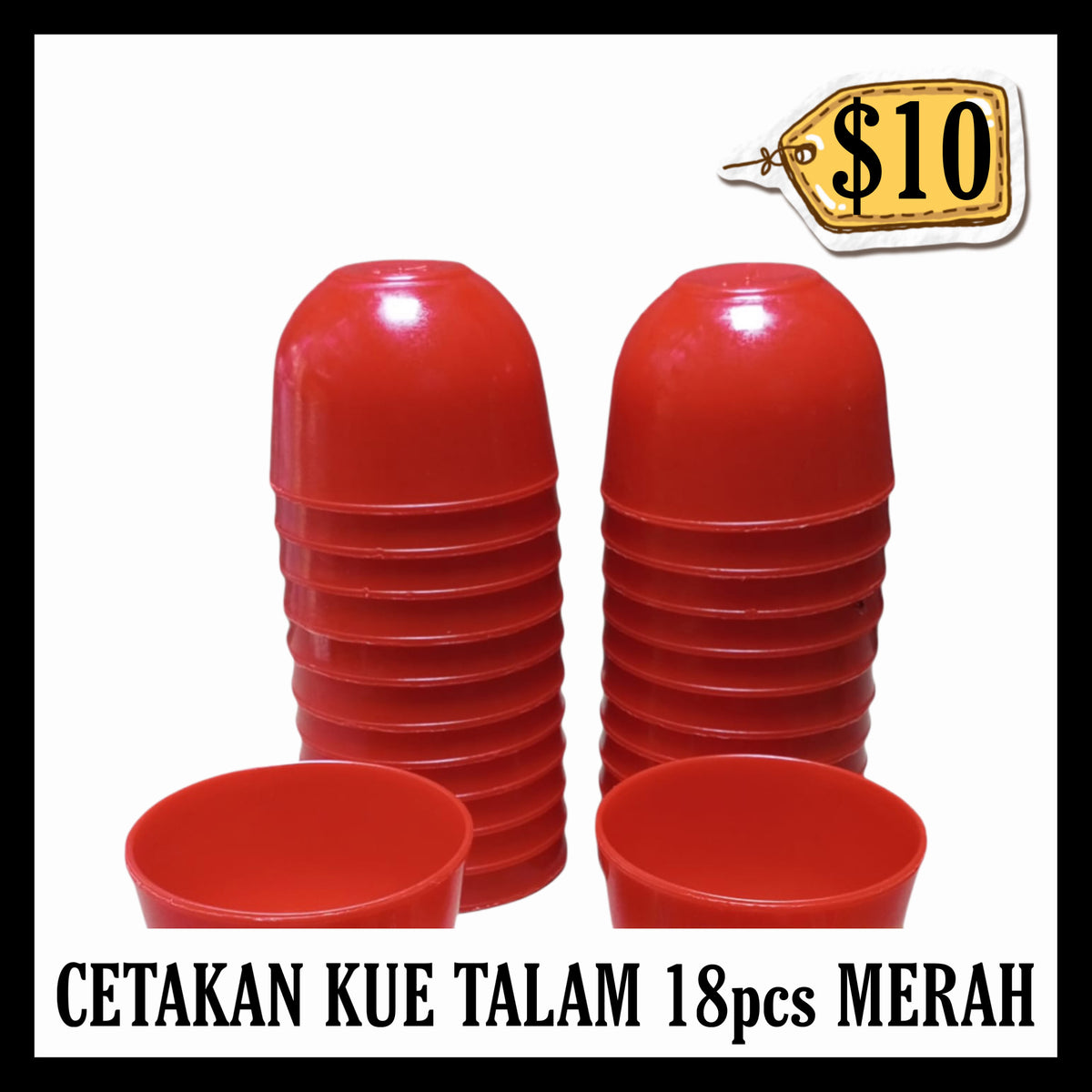 Cetakan Kue Talam Isi 18pcs Merah