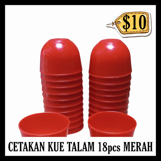 Cetakan Kue Talam Isi 18pcs Merah