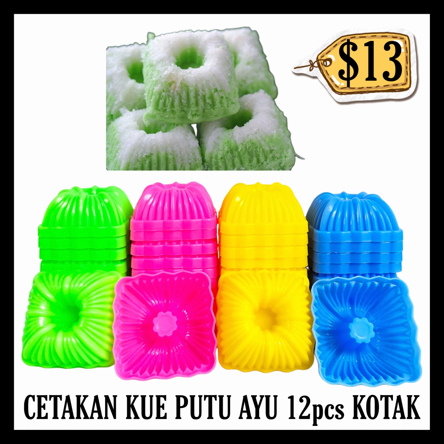 Cetakan Kue Putu Ayu 12pcs Kotak