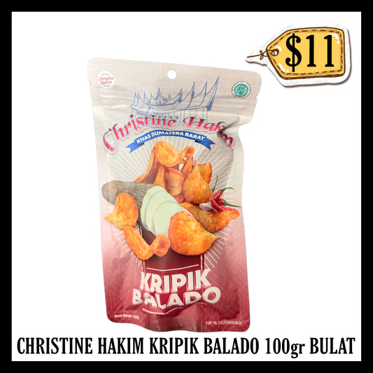 Christine Hakim Kripik Balado 100gr Bulat (BBD END FEB 2027)