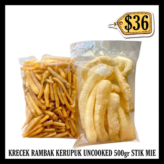 Krecek Rambak Kerupuk Uncooked 500gr Stik Mie