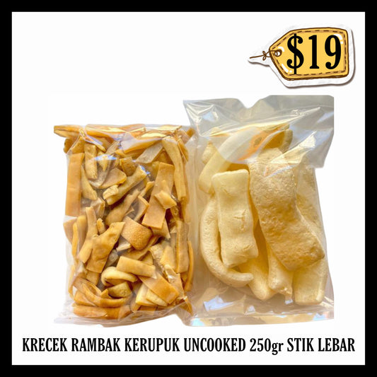 Krecek Rambak Kerupuk Uncooked 250gr Stik Lebar