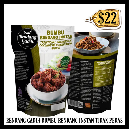 Rendang Gadih Bumbu Rendang Instan Tidak Pedas 250gr (BBD 23 MAY 2027)